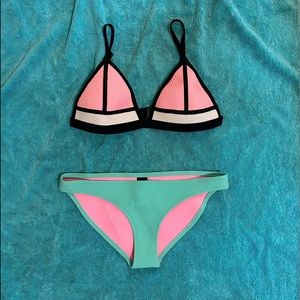 Triangl watermelon neoprene bikini set